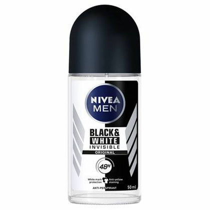 Roll-on deodorant Men Black & White Invisible Nivea (50 ml)