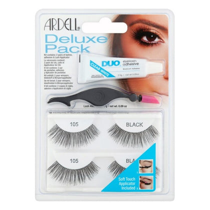 Fejka ögonfransar Deluxe Ardell Kit Deluxe Pack Duo (6 pcs) Nº 110