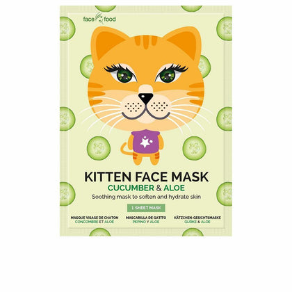 Lindrande ansiktsmask 7th Heaven Animal Kitten Gurka (1 antal) (1 uds)