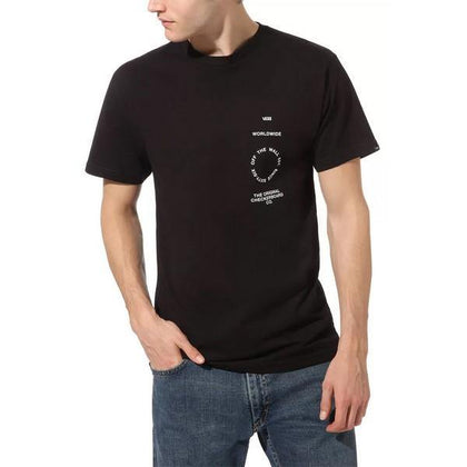 T-shirt med kortärm Herr Vans DISTORTION TYPE Svart - DETDUVILLLHA.SE