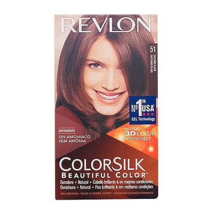 Farbe ohne Ammoniak Colorsilk Revlon Hellbraun