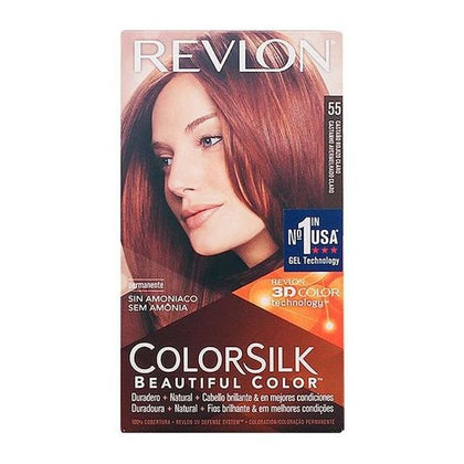 Färg utan ammoniak Colorsilk Revlon Ljust rödbrunt