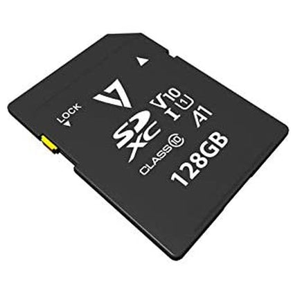 Micro-SD Minneskort med Adapter V7 VPSD128GV10U1        128 GB