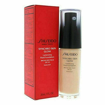 Flytande makeupbas Skin Glow Shiseido SPF20 (30 ml)