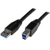 USB A till USB B Kabel Startech USB3SAB5M            Svart