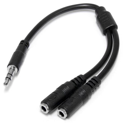 Audio Jack Adapter Startech MUY1MFFS             Svart 0,2 m