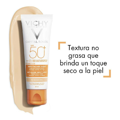 Kräm mot bruna fläckar Capital Soleil Vichy 3 i 1 Spf 50+ (50 ml)