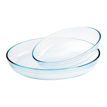 Set med Ugnsfasta Formar Ô Cuisine Transparent Borosilikatglas (2 pcs)