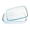 Set med Ugnsfasta Formar Pyrex Classic Transparent Borosilikatglas (2 pcs)