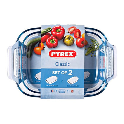 Set med Ugnsfasta Formar Pyrex Classic Borosilikatglas (2 pcs)