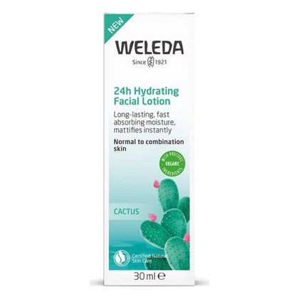 Återfuktande ansiktslotion Cactus Opuntia 24h Weleda (30 ml)