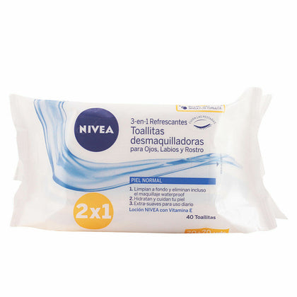 Sminkborttagningsservetter Nivea (40 uds)