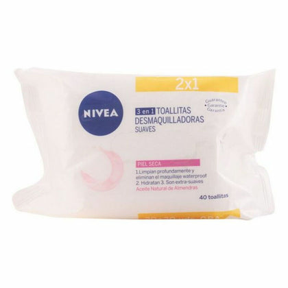 Sminkborttagningsservetter Nivea Torr hud