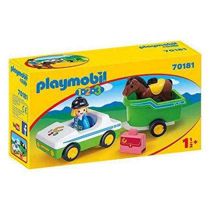 Playset 1.2.3 Horse Trailer Car Playmobil 70181 (5 pcs) - DETDUVILLLHA.SE