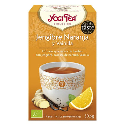 Infusion Yogi Tea Orange Vanilj Ingefära (17 x 1,8 g)