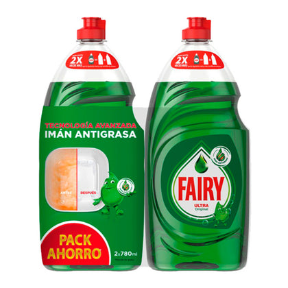 handdiskmedel Fairy Ultra Original 780 ml + 780 ml (2 St)