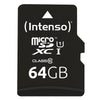 Micro-SD Minneskort med Adapter INTENSO 34234 UHS-I XC Premium Svart