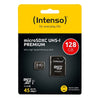 Micro-SD Minneskort med Adapter INTENSO 34234 UHS-I XC Premium Svart