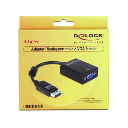 DisplayPort till VGA Adapter DELOCK 61848 Svart