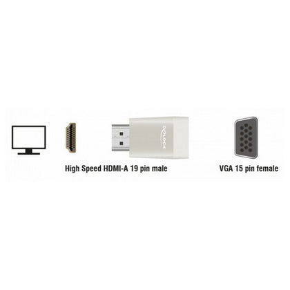 Adapter HDMI till VGA DELOCK 65472 Vit