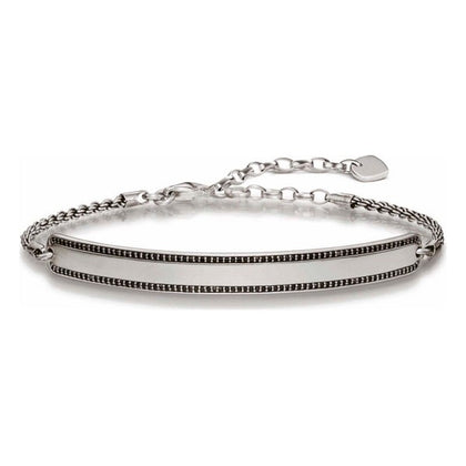 Unisexarmband Thomas Sabo LBA0009-643-11 Svart Silver Silvrig