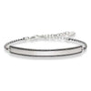 Unisexarmband Thomas Sabo LBA0009-643-11 Svart Silver Silvrig