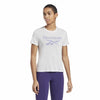 T-shirt med kortärm Dam Reebok Workout Ready Supremium Violett Vit