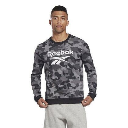 Tröja utan huva Herr Reebok Camo Svart