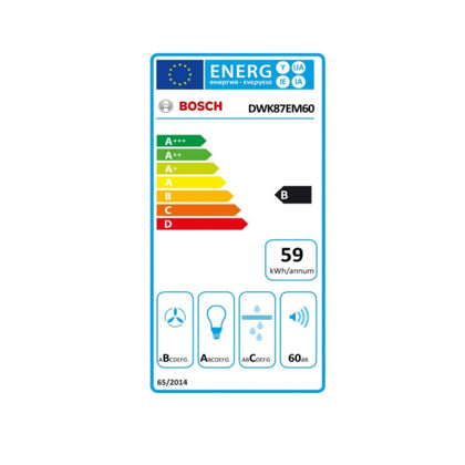 Konventionell fläkt BOSCH DWK87EM60 80 cm 669 m³/h Svart