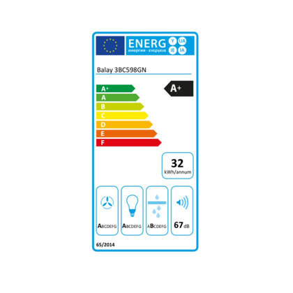 Konventionell fläkt Balay 3BC598GN 90 cm 840 m3/h 55 dB 163W