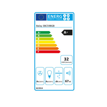 Konventionell fläkt Balay 3BC598GB 90 cm 840 m3/h 55 dB 163W