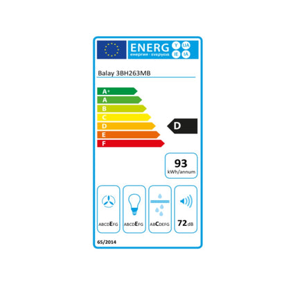 Konventionell fläkt Balay 3BH263MB 60 cm 350 m3/h 72 dB 146W