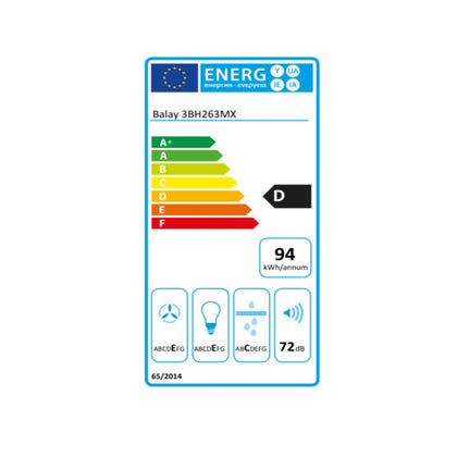 Konventionell fläkt Balay 222712 60 cm 350 m3/h 72 dB 146W