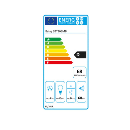 Konventionell fläkt Balay 3BT263MB 60 cm 360 m³/h 68 dB 146W