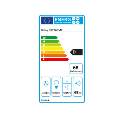 Konventionell fläkt Balay 3BT263MX 60 cm 360 m3/h 68 dB 146W