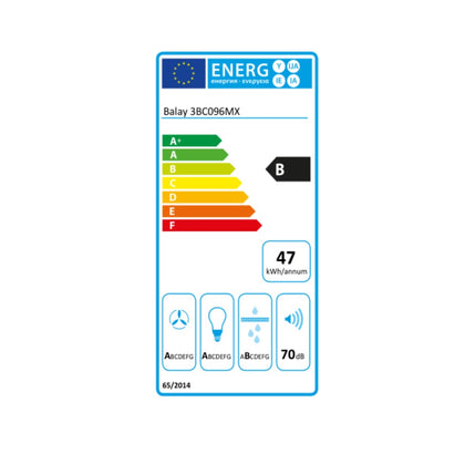 Konventionell fläkt Balay 3BC096MX 90 cm 590 m3/h 70 dB 220W