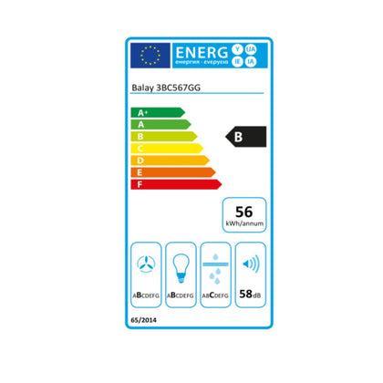 Konventionell fläkt Balay 3BC567GG 60 cm 660 m3/h 57 dB