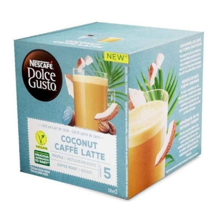 Kaffekapslar Dolce Gusto Vitt kaffe Kokosnöt (12 uds)