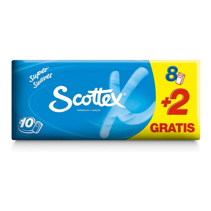 Näsdukar Scottex 3 lager (10 x 10 uds)