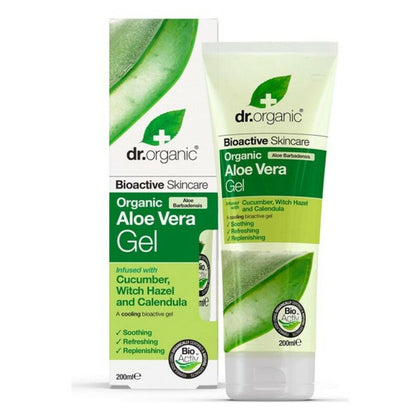 Återfuktande badgel med aloe vera Dr.Organic Aloe Vera 200 ml