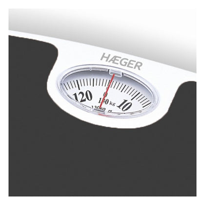 Analog Badrumsvåg Haeger Svart/Vit 130 KG