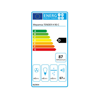 Konventionell fläkt Mepamsa TENDER 90 cm 620 m3/h 800W C