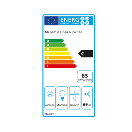 Konventionell fläkt Mepamsa 77440 Vit 60 cm 560 m3/h 140 W