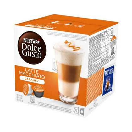 Kaffekapslar Nescafé Dolce Gusto 24191 Latte Macchiato (16 uds) Karamellfärgat