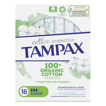 Supertamponger ORGANIC Tampax Tampax Organic Super (16 uds) (16 antal)