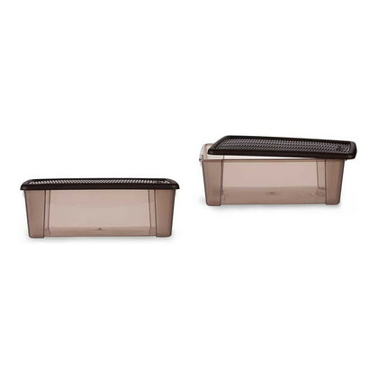 Låda med lock Stefanplast 30830 19,5 x 11,5 x 33 cm Choklad 5 L