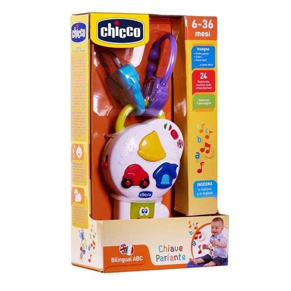 Skallra Talking Key Chicco (EN-IT) (9,5 x 15 x 5 cm) - DETDUVILLLHA.SE