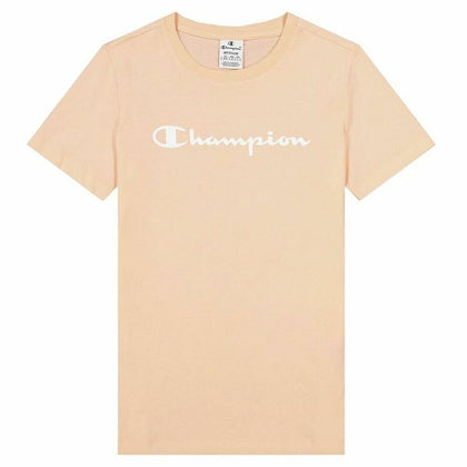 T-shirt med kortärm Dam Champion Big Script Logo Rosa