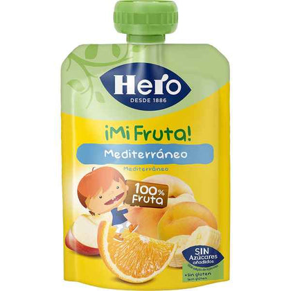 Barnmat Hero ¡Mi Fruta! Banan Persika Orange Äpple