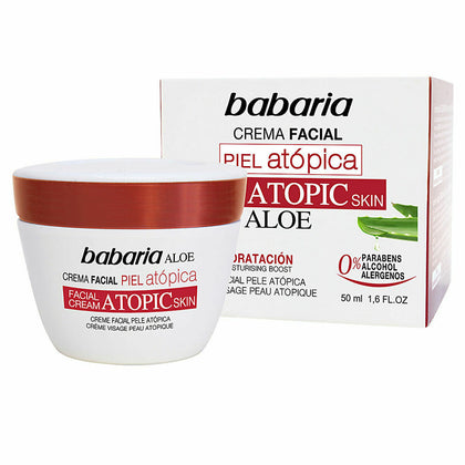 Ansiktskräm Babaria Med aloe vera Atopisk hud (50 ml)